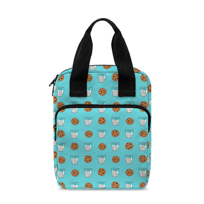 Milk And Cookies Pattern Print Bible Tote Bag