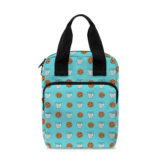 Milk And Cookies Pattern Print Bible Tote Bag