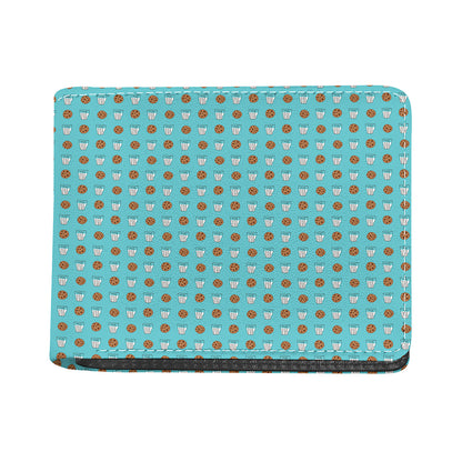 Milk And Cookies Pattern Print Bifold Wallet