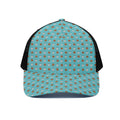 Milk And Cookies Pattern Print Black Mesh Trucker Hat