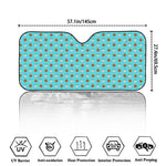 Milk And Cookies Pattern Print Car Windshield Sun Shade