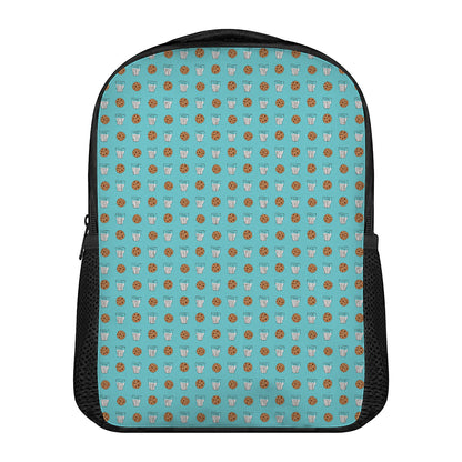 Milk And Cookies Pattern Print Casual Backpack