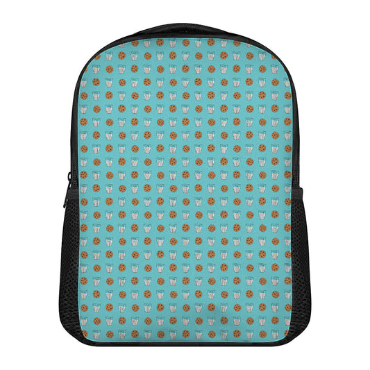 Milk And Cookies Pattern Print Casual Backpack
