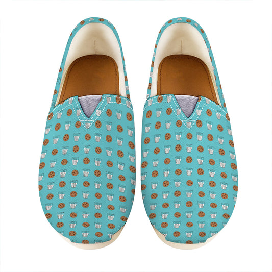 Milk And Cookies Pattern Print Casual Shoes