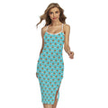 Milk And Cookies Pattern Print Cross Back Cami Dress