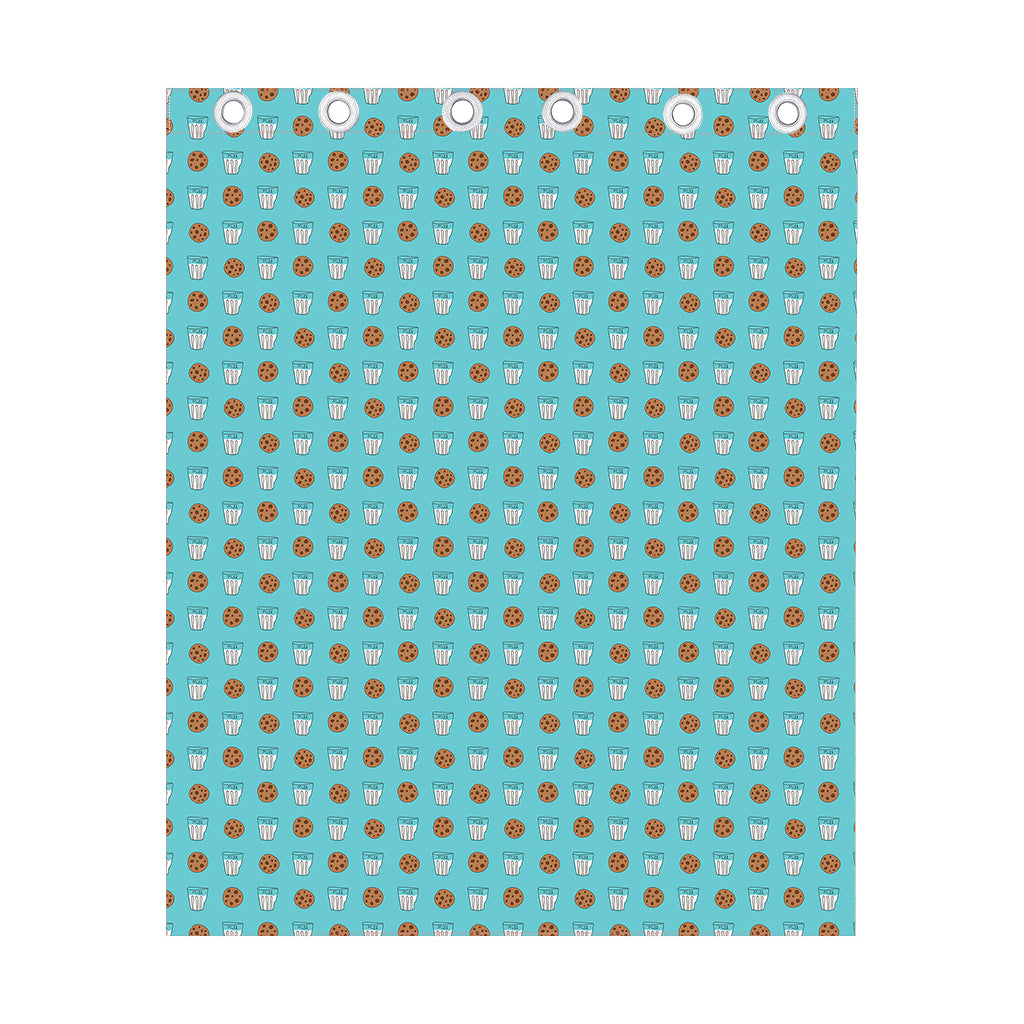 Milk And Cookies Pattern Print Curtain