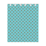 Milk And Cookies Pattern Print Curtain