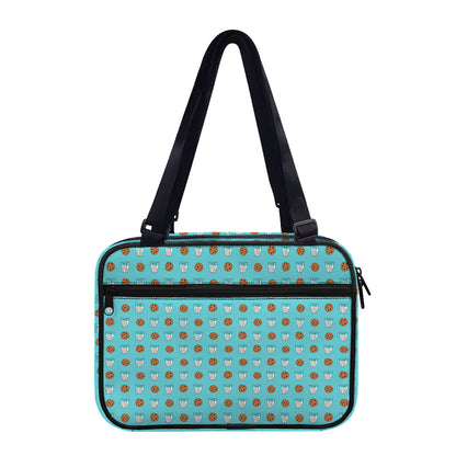 Milk And Cookies Pattern Print Double Strap Bible Bag