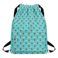 Milk And Cookies Pattern Print Drawstring Backpack