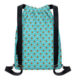 Milk And Cookies Pattern Print Drawstring Backpack