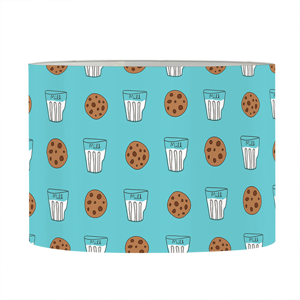 Milk And Cookies Pattern Print Drum Lamp Shade