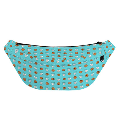 Milk And Cookies Pattern Print Fanny Pack