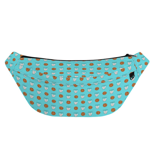 Milk And Cookies Pattern Print Fanny Pack
