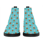 Milk And Cookies Pattern Print Flat Ankle Boots