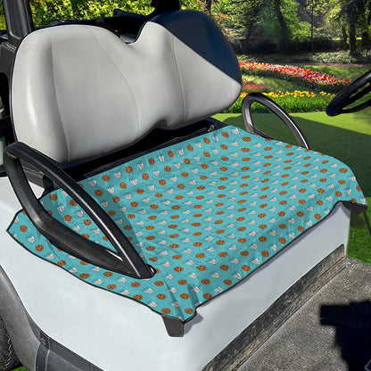 Milk And Cookies Pattern Print Golf Cart Seat Cover