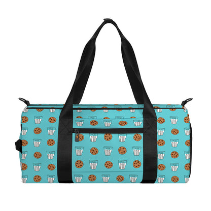 Milk And Cookies Pattern Print Gym Bag