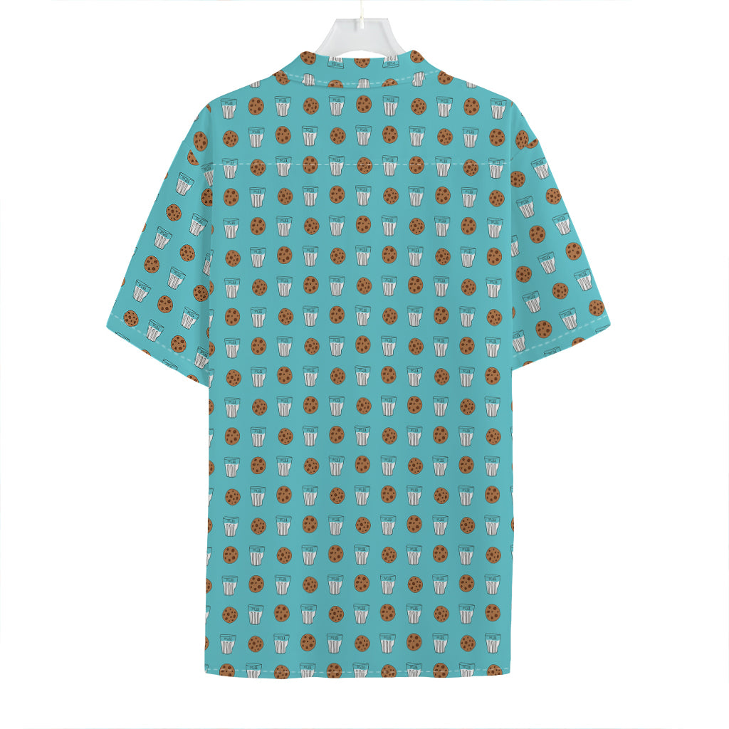 Milk And Cookies Pattern Print Hawaiian Shirt