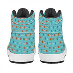 Milk And Cookies Pattern Print High Top Leather Sneakers