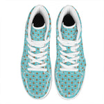 Milk And Cookies Pattern Print High Top Leather Sneakers