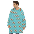Milk And Cookies Pattern Print Hoodie Blanket