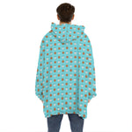 Milk And Cookies Pattern Print Hoodie Blanket