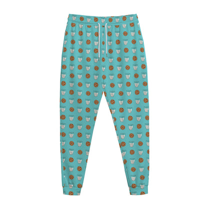 Milk And Cookies Pattern Print Jogger Pants