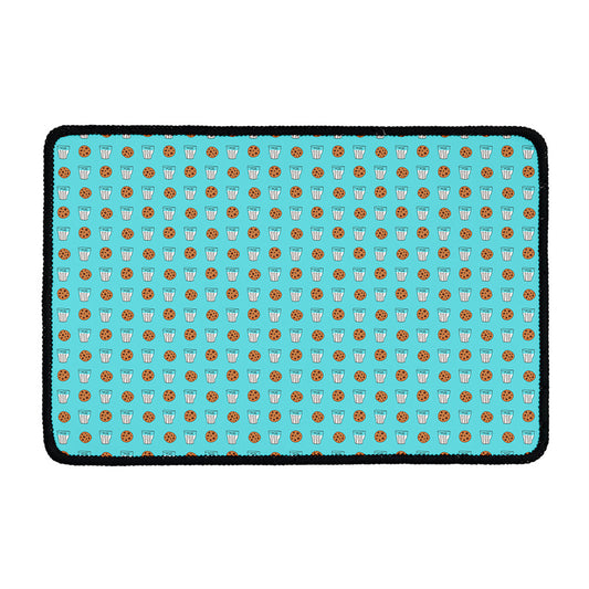 Milk And Cookies Pattern Print Kitchen Mat