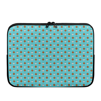 Milk And Cookies Pattern Print Laptop Sleeve