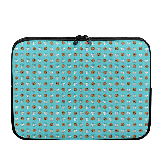 Milk And Cookies Pattern Print Laptop Sleeve