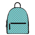 Milk And Cookies Pattern Print Leather Backpack