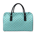 Milk And Cookies Pattern Print Leather Duffel Bag