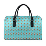 Milk And Cookies Pattern Print Leather Duffle Bag