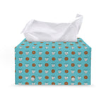 Milk And Cookies Pattern Print Leather Tissue Box Cover
