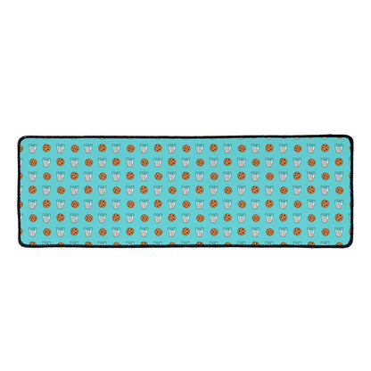 Milk And Cookies Pattern Print Long Kitchen Mat