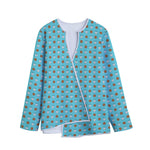 Milk And Cookies Pattern Print Long Sleeve Short Coat
