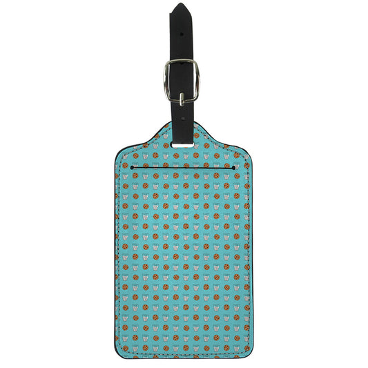 Milk And Cookies Pattern Print Luggage Tag