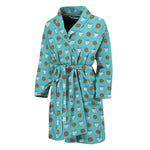 Milk And Cookies Pattern Print Men's Bathrobe