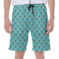 Milk And Cookies Pattern Print Men's Beach Shorts