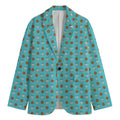 Milk And Cookies Pattern Print Men's Blazer