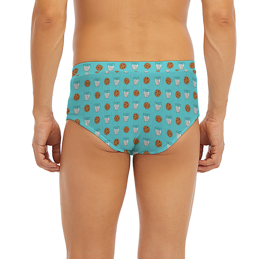 Milk And Cookies Pattern Print Men's Briefs