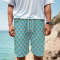 Milk And Cookies Pattern Print Men's Cargo Shorts