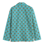 Milk And Cookies Pattern Print Men's Cotton Blazer
