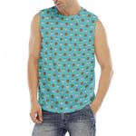 Milk And Cookies Pattern Print Men's Fitness Tank Top