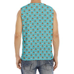 Milk And Cookies Pattern Print Men's Fitness Tank Top