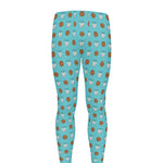 Milk And Cookies Pattern Print Men's leggings