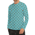 Milk And Cookies Pattern Print Men's Long Sleeve Rash Guard