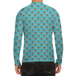 Milk And Cookies Pattern Print Men's Long Sleeve Rash Guard