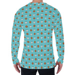 Milk And Cookies Pattern Print Men's Long Sleeve T-Shirt