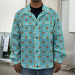 Milk And Cookies Pattern Print Men's Shirt Jacket