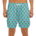 Milk And Cookies Pattern Print Men's Split Running Shorts